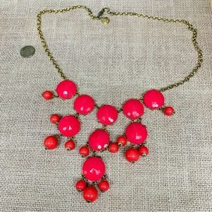 J Crew VTG Pink Gold Bubble Necklace‎